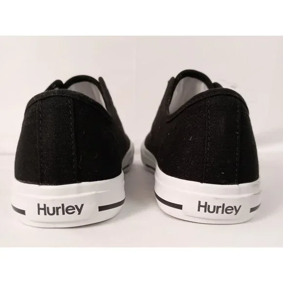 Hurley Chloe Canvas Slip On Sneakers Women 6.5 Black Low Top Casual NWOB - Picture 3 of 8